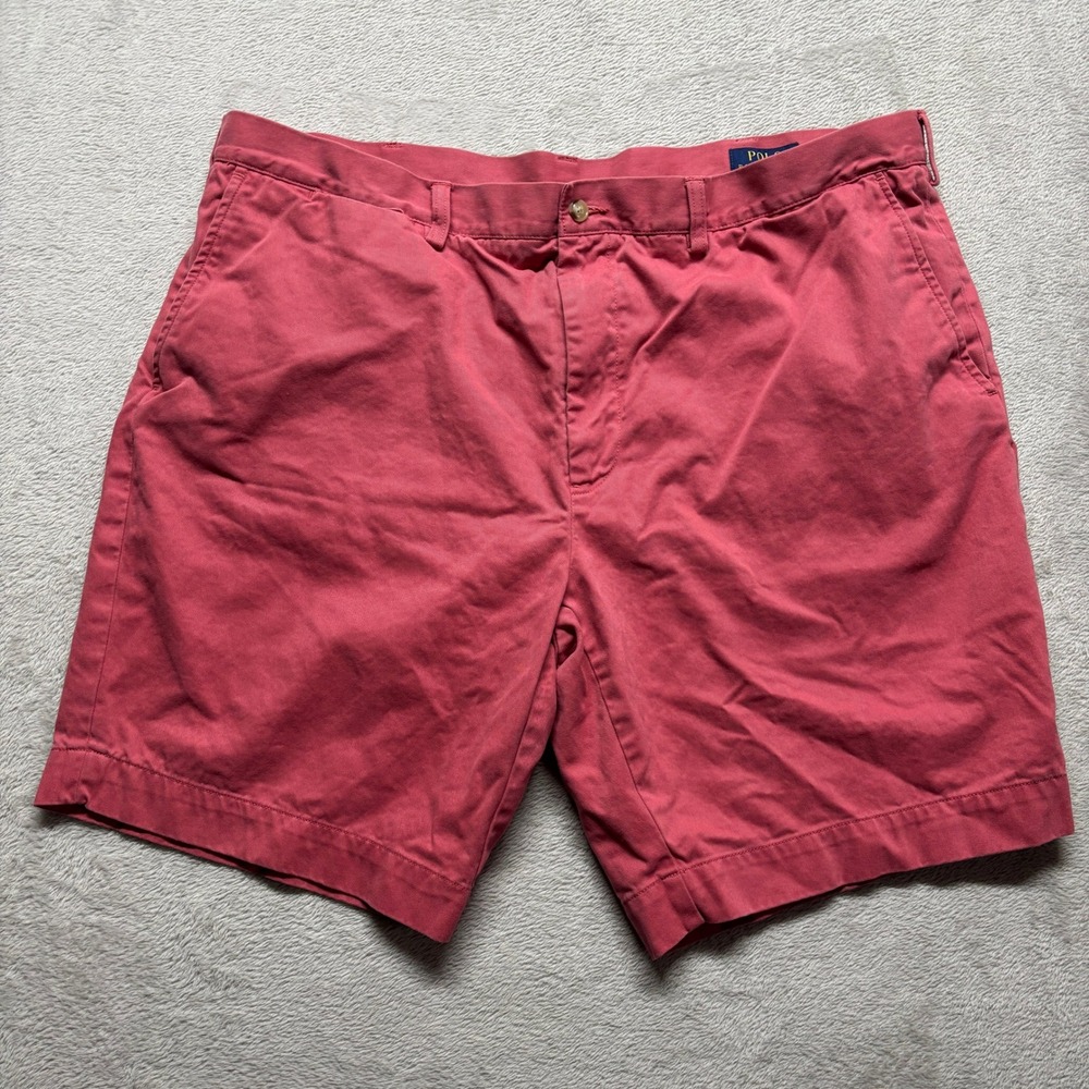 Polo Ralph Lauren Shorts Mens 42 Classic Fit 9" Salmon Pink Chino EUC